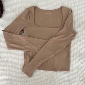 Long sleeve tan shirt